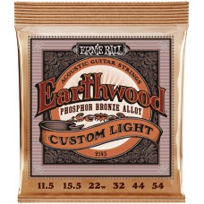 ERNIE BALL 2145 Earthwood Phosphor Bronze Custom Light 11.5-54 - Струны для акустической гитары