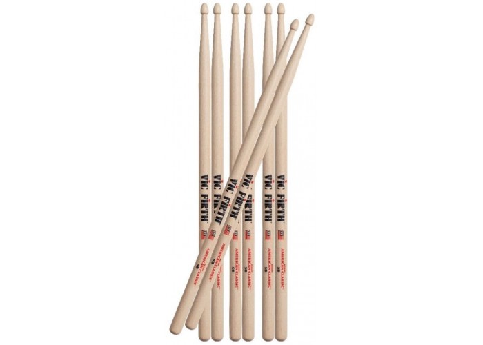 VIC FIRTH P5B.3-5B.1 Барабанные палочки, материал орех, деревянные наконечники (4 пары по цене 3х)