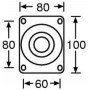 ADAM HALL 37023 - колесо без тормоза, D 100 мм