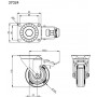 ADAM HALL 37024 - колесо с тормозом, D 100 мм