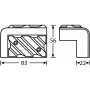 ADAM HALL 4013 - уголок пластиковый, 83х56 мм