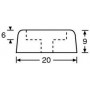 ADAM HALL 4903 - ножка резиновая, D 20х9 мм