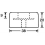 ADAM HALL 4909 - ножка резиновая, D 38х20 мм