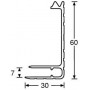 ADAM HALL 6122 - профиль угловой алюминиевый 30х60 (паз 7 мм), длина 4 м (цена за 1 м)