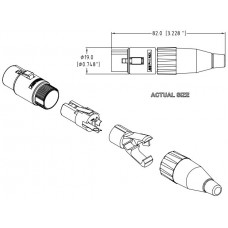 Amphenol AC3F - Разъем XLR кабельный мама , 3 контакта, штекер