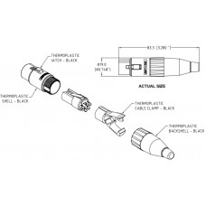 Amphenol AC3FCP - Разъем XLR кабельный мама, 3 контакта