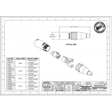 Amphenol AC3M - Разъем XLR кабельный папа, 3 контакта, штекер