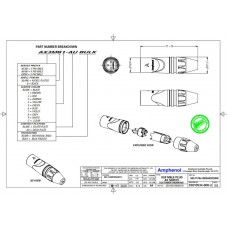 Amphenol AX5M - Разъем XLR кабельный папа, 5 контакта, точеные контакты