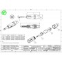 Amphenol JS3P - 1/4” (6.35мм) Phone стерео штекер JUMBO, колпачок из термопластика