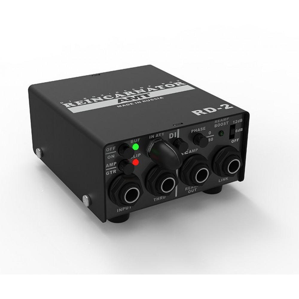 AMT Electronics RD-2 Reincarnator Пассивный / активный DI-box и ReAmp-box  купить в магазине Музблок (MuzBlock.ru)