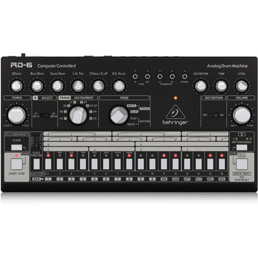 BEHRINGER RD-6-BK - аналоговая драм-машина на основе легендарной TR-606  купить в магазине Музблок (MuzBlock.ru)