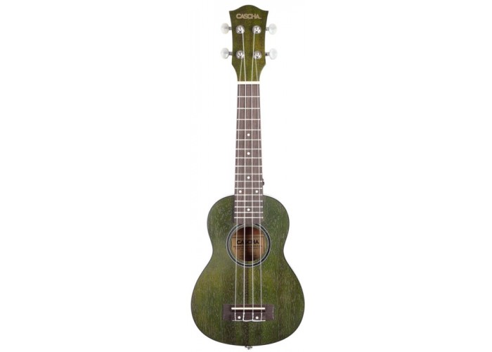 Cascha HH-2265 Mahogany Series Укулеле сопрано, с чехлом, зеленый