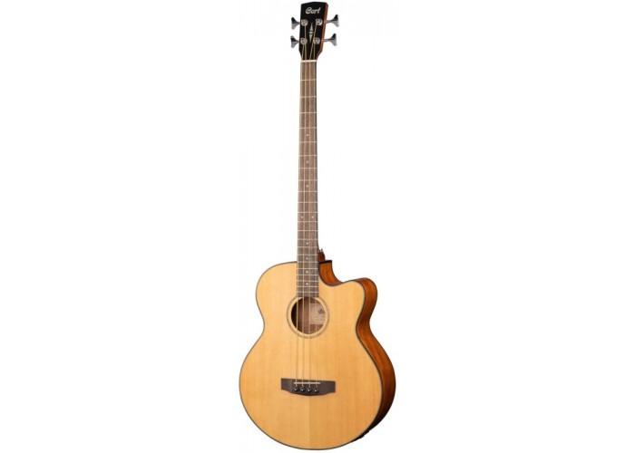 CORT AB850F NAT with BAG Acoustic Bass Series Электроакустическая бас-гитара, с вырезом