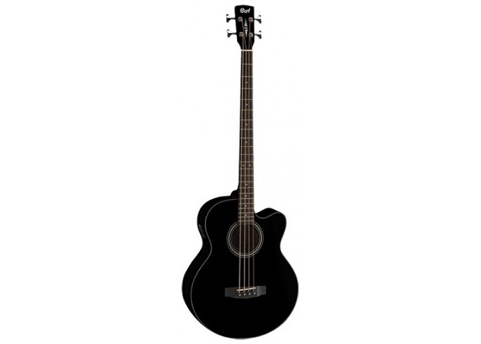 Cort SJB5F-BK Acoustic Bass Series Электроакустическая бас-гитара, с вырезом, черная