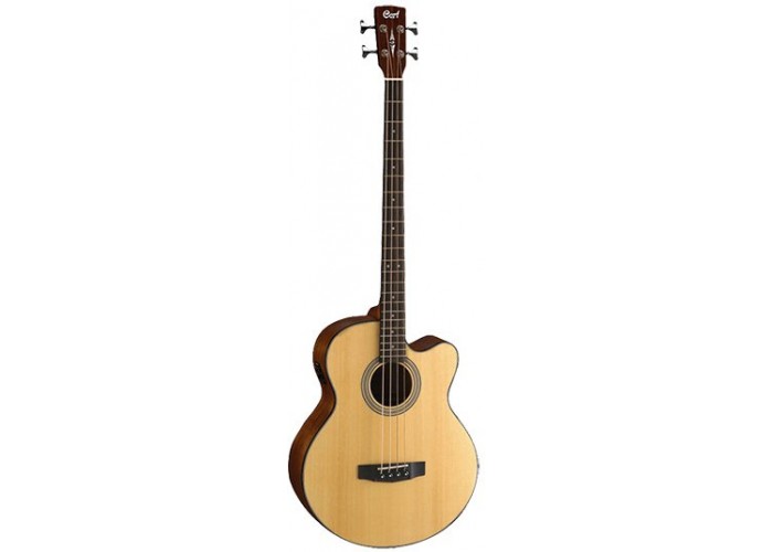 Cort SJB5F-NS Acoustic Bass Series Электроакустическая бас-гитара, с вырезом, цвет натуральный