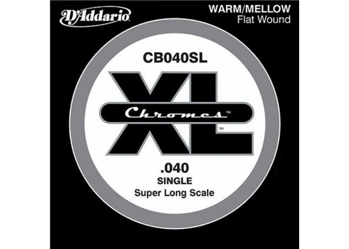 D'Addario CB040SL Chromes Bass Отдельная струна для бас-гитары, 040, Super Long Scale