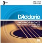 D'ADDARIO EJ16-3D 3 комплекта струн для акустической гитары