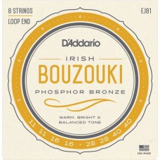 D'Addario EJ81 Комплект струн для ирландского бузуки, фосфорная бронза, 11-40