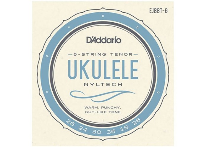 D'Addario EJ88T-6 Nyltech Комплект струн для 6-струнного укулеле тенор