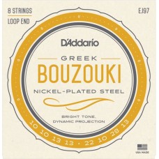 D'Addario EJ97 Комплект струн для греческого бузуки, никелированные, 10-28