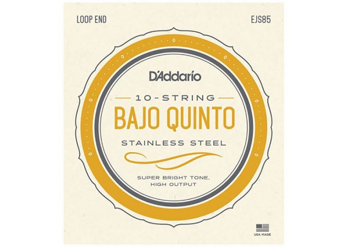 D'Addario EJS85 Bajo Quinto Комплект струн для бахо кинто, сталь, 26-76