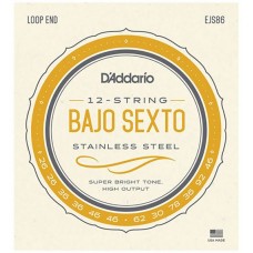 D'Addario EJS86 Bajo Sexto Комплект струн для бахо сексто, сталь, 26-92