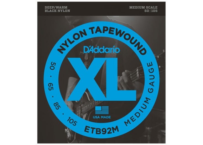 D'Addario ETB92M Tapewound Комплект струн для бас-гитары, Medium, 50-105, Medium Scale