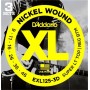 D'ADDARIO EXL125-3D 3 комплект струн для электрогитары, 9-46