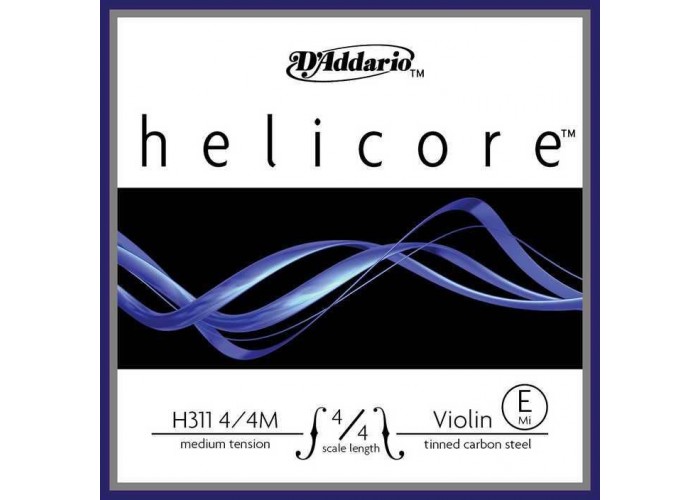 D'Addario H311-4/4M-B10 Helicore Отдельная струна Е/Ми для скрипки размером 4/4, ср. натяж, 10шт