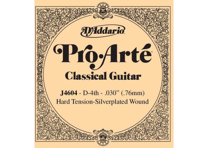 D'Addario J4604 Pro-Arte Отдельная 4-ая струна для классической гитары, нейлон, сильное натяжение