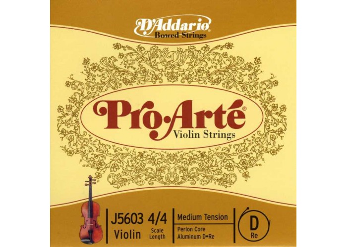 D'Addario J5603-4/4M-B10 Pro-Arte Отдельная струна D/Ре для скрипки размером 4/4, ср. натяж, 10шт