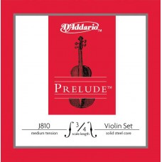 D'Addario J810-3/4M-B10 Prelude Струны для скрипки размером 3/4, среднее натяжение, 10 комплектов