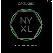 D'Addario NYNW064 NYXL Отдельная струна для электрогитары, никелированная, 064