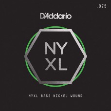 D'Addario NYXLB075 NYXL Отдельная струна для бас-гитары, никелированная, 075