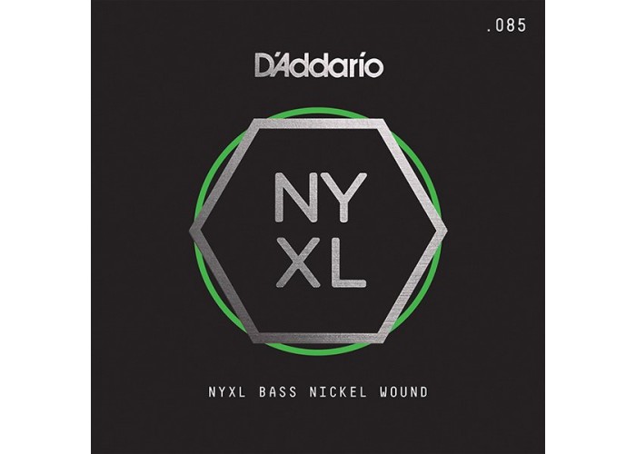 D'Addario NYXLB085T NYXL Tapered Отдельная струна для бас-гитары, никелированная, 085