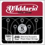 D'ADDARIO PL010-5 Plain Steel - комплект одиночных струн .010. 5 штук