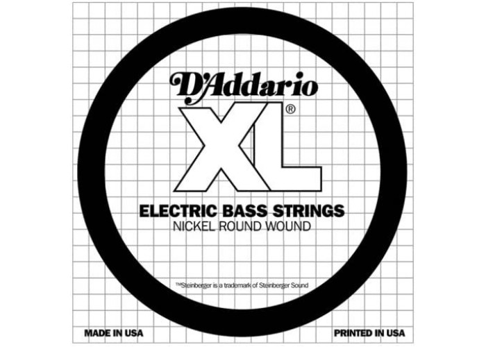 D'Addario SXL070 XL Nickel Wound Отдельная струна для бас-гитары, никелированная, .070