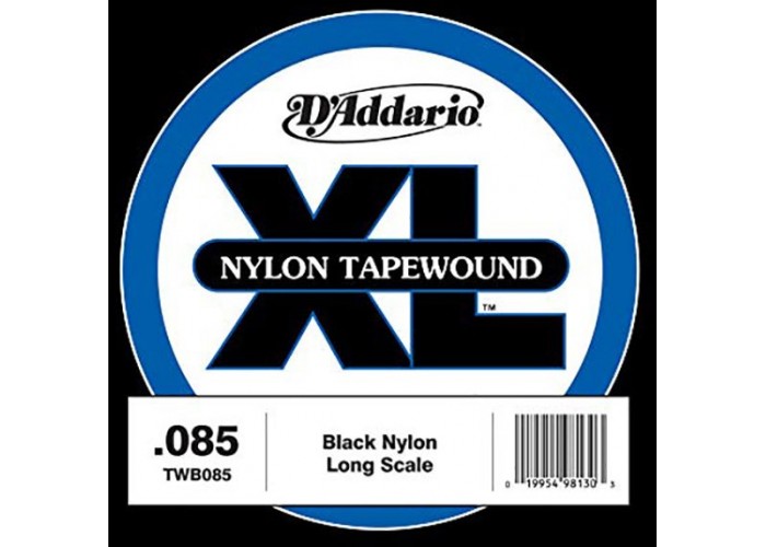 D'Addario TWB085 Tapewound Отдельная струна для бас-гитары, нейлоновая оплетка, 085