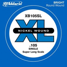 D'Addario XB105SL Nickel Wound Отдельная струна для бас-гитары, никелированная, .105, Super Long