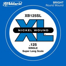 D'Addario XB125SL Nickel Wound Отдельная струна для бас-гитары, никелированная, .125, Super Long