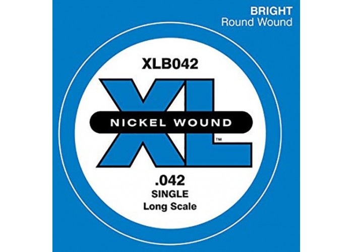 D'Addario XLB042 Nickel Wound Отдельная струна для бас-гитары, никелированная, .042