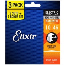 Elixir 16542  Струны Electric NANOWEB Custom Light (.010-.046) 3-pack