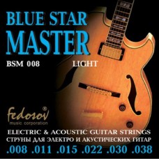 Fedosov BSM008 Blue Star Master Light Комплект струн для электрогитары, нерж. сплав, 8-38