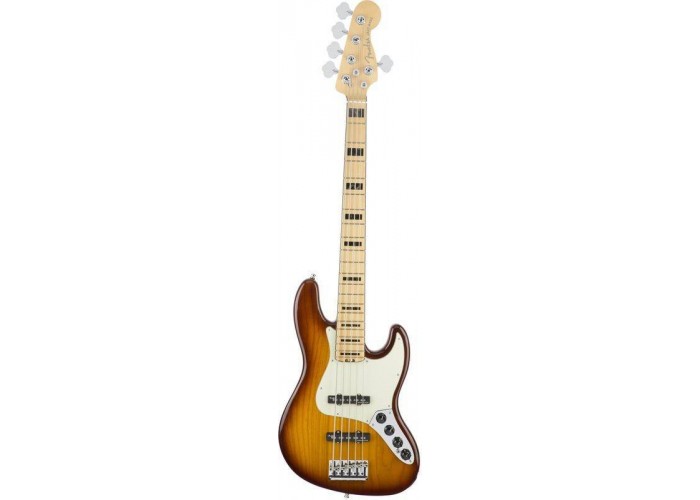 FENDER American Elite Jazz Bass® V Ash, Maple Fingerboard, Tobacco Sunburst бас-гитара 5 стр.