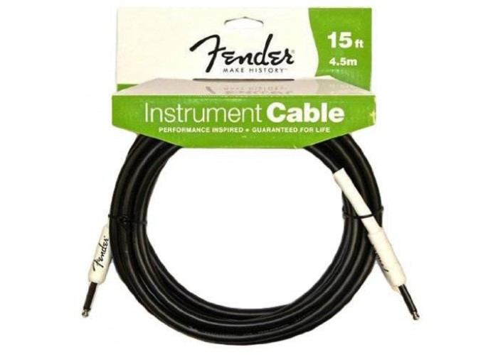 FENDER PERFORMANCE SERIES INSTRUMENT CABLE 15' BLACK инструментальный кабель 4,5м