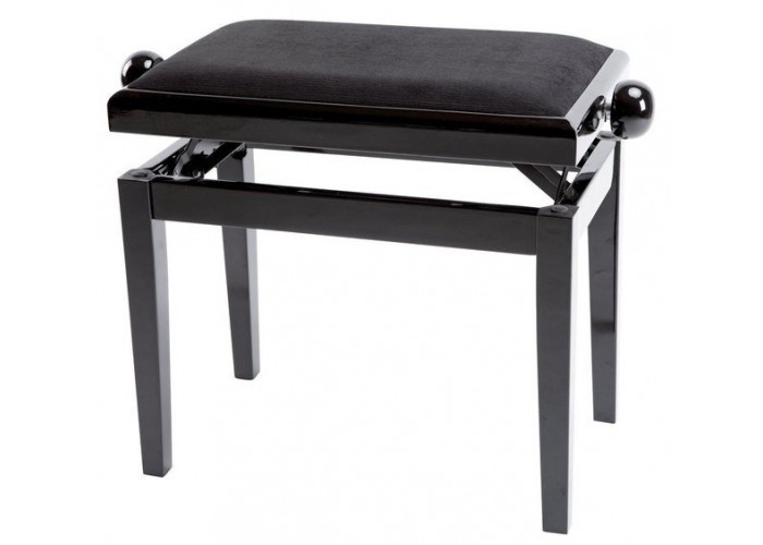 GEWA Piano Bench Deluxe Black Highgloss банкетка черная глянцевая прямые ножки верх черный