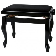 GEWA Piano Bench Deluxe Classic Black Matt (130.320) банкетка черная матовая гнутые ножки