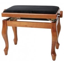 GEWA Piano Bench Deluxe Classic Cherry Matt банкетка вишня матовая гнутые ножки верх черный