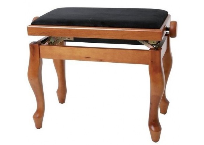 GEWA Piano Bench Deluxe Classic Cherry Matt банкетка вишня матовая гнутые ножки верх черный