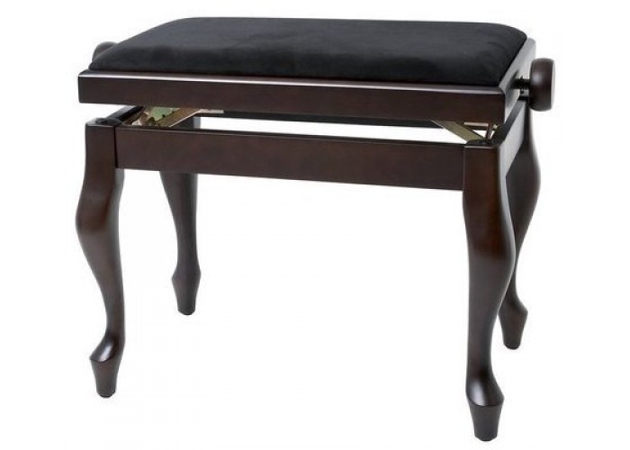 GEWA Piano Bench Deluxe Classic Rosewood Matt банкетка палисандр матовый гнутые ножки верх черный